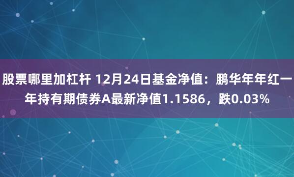 股票哪里加杠杆 12月24日基金净值：鹏华年年红一年持有期债券A最新净值1.1586，跌0.03%