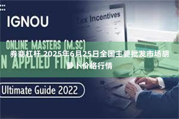 券商杠杆 2025年6月25日全国主要批发市场胡萝卜价格行情
