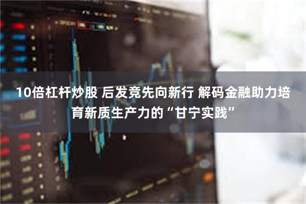 10倍杠杆炒股 后发竞先向新行 解码金融助力培育新质生产力的“甘宁实践”